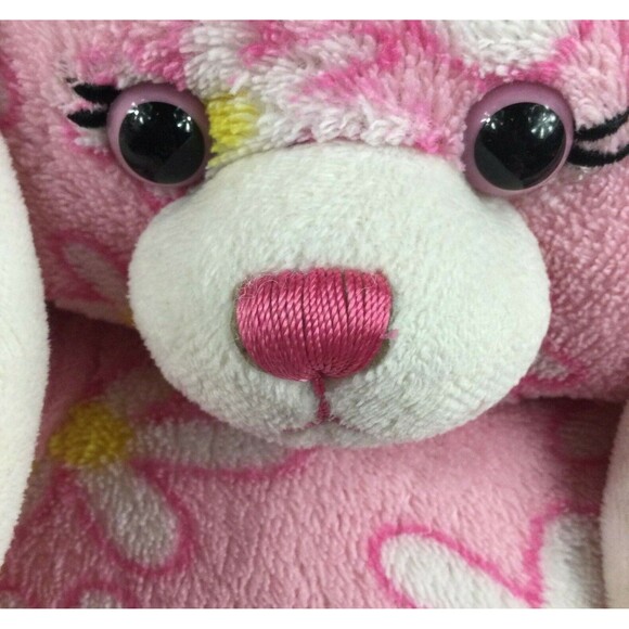 Build-A-Bear - Flower Bunny - Pink Rabbit Plush - White Daisies - Spring/Easter - Picture 3 of 4